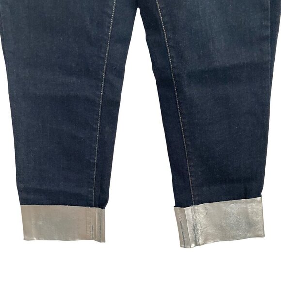 Mossimo Jeans Capris Womens 4L 27 Midrise Straight Silver Ankle Stretch - Picture 6 of 9